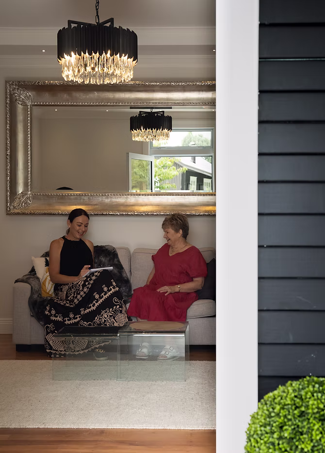 A consultation in the Seven Oaks lounge